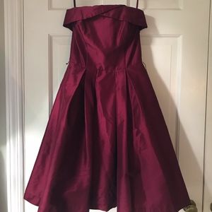 White House Black Market Burgundy SemiFormal Dress